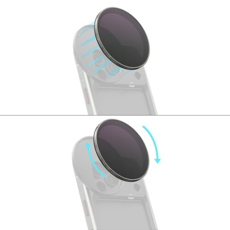 SmallRig 6897 - hybrydowy filtr VND, TrueColor do smartfona (6-9 Stop) - opcje montażu: magnes lub gwint 67mm